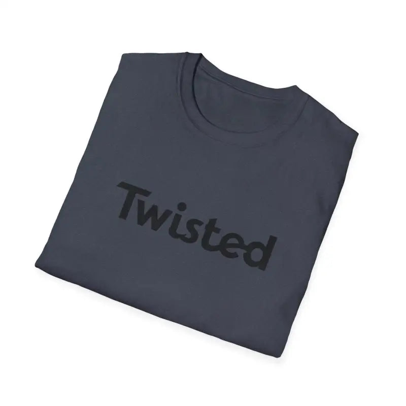 Folded gray t-shirt from Twisted Unisex T Shirt in Olive Green and Yellow collection