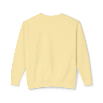 Unisex Lightweight Crewneck Sweatshirt in Yellow with Potted Plant Design