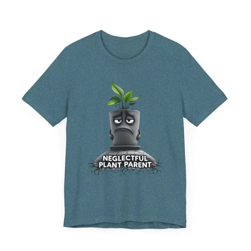 Blue Unisex Plant Parent T Shirt featuring a plant pot graphic, available in multiple colors