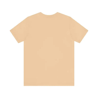 Plain tan t-shirt featured in Unisex Retro Peace Symbol Graphic T-Shirt collection