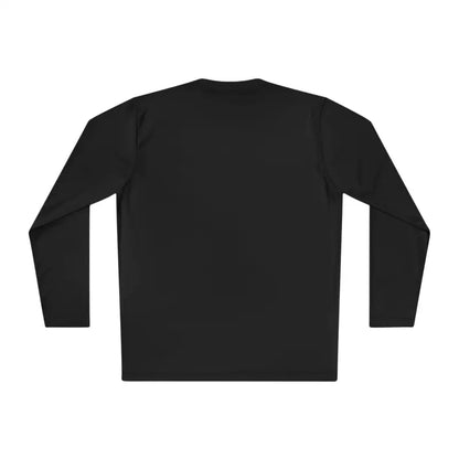 Black long-sleeved Unisex Ski Bum Tee in sport material for active lifestyles