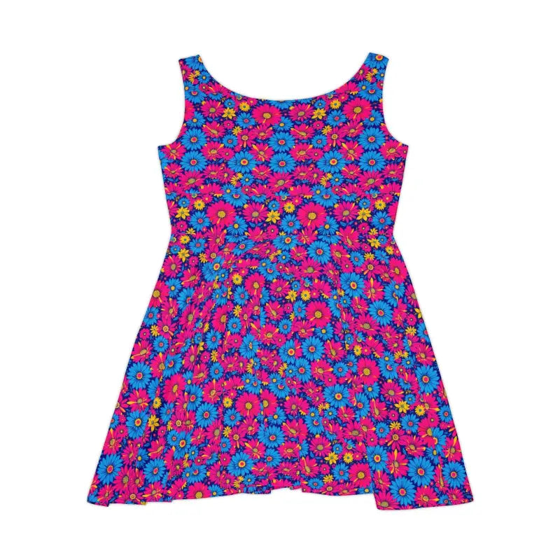 Sleeveless Floral Print Skater Dress featuring a vibrant floral design and stylish silhouette