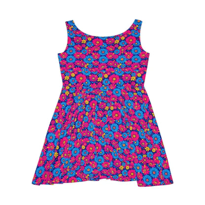 Sleeveless Floral Print Skater Dress featuring a vibrant floral design and stylish silhouette