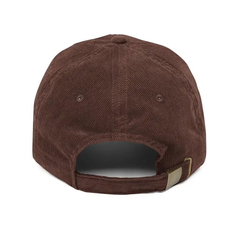 Brown Corduroy Baseball Cap featuring Narragansett Embroidery for vintage style
