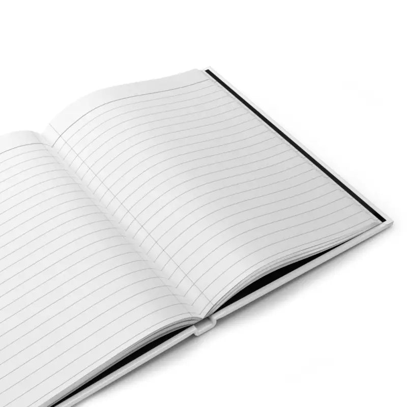 Open lined notebook in White Journal Cool Moms Social Club Design showcasing style