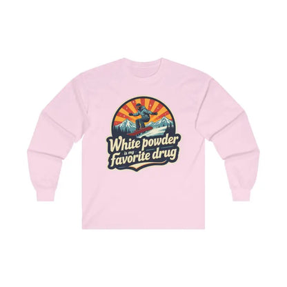 Pink long-sleeved Witty Snowboarding Shirt perfect for winter sports and casual wear