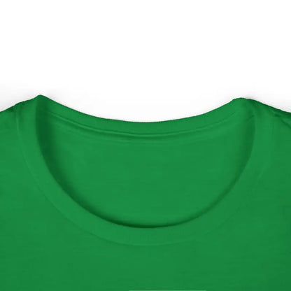 Green neckline of Women Softstyle Tee Shirt Love to Love Design for stylish comfort