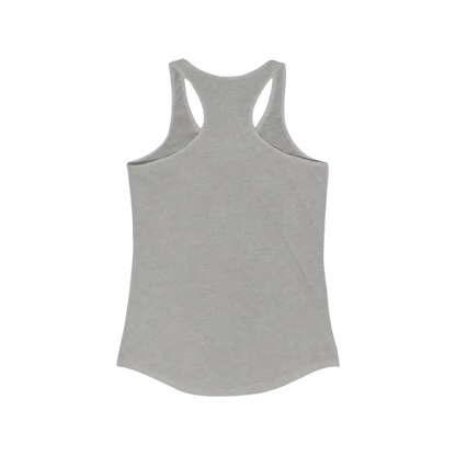 Gray racerback tank top for women, perfect for beach vibes and casual wear
