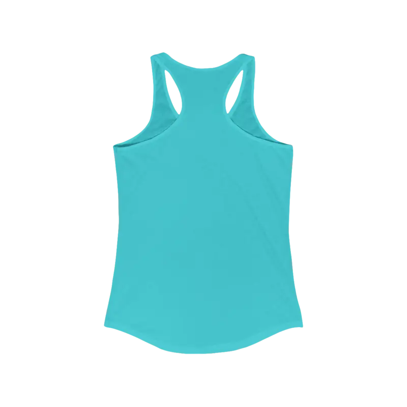 Turquoise Womens Beach Vibes Racerback Tank Top for stylish summer outings