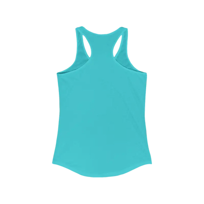 Turquoise Womens Beach Vibes Racerback Tank Top for stylish summer outings