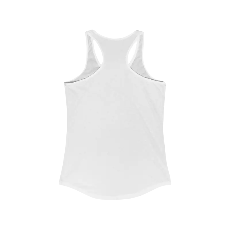 White Womens Beach Vibes Racerback Tank Top for summer casual wear
