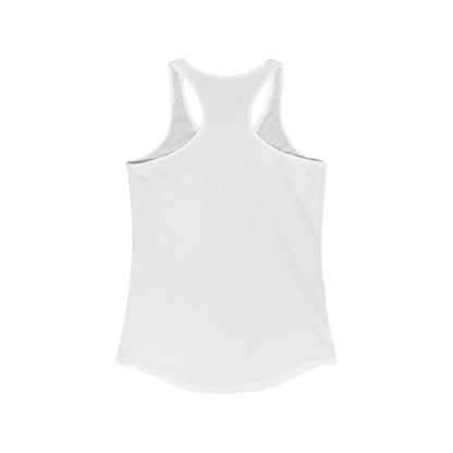 White Womens Beach Vibes Racerback Tank Top for summer casual wear