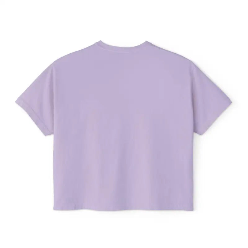 Lavender short-sleeved Women’s Boxy T Shirt featuring a cute planter graphic