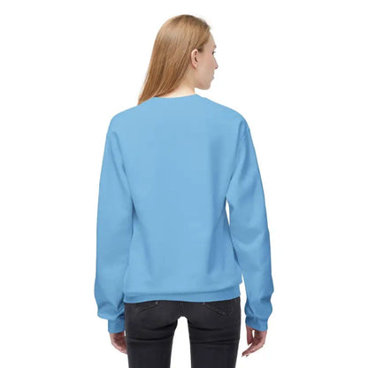 Light blue Women’s Floral Sweatshirt Softstyle Fleece Crewneck displayed on a neutral background
