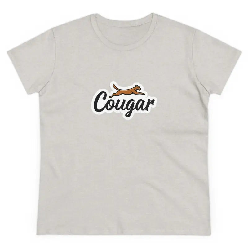 Gray Youre A Cougar Women’s Midweight Cotton Tee Shirt featuring a cougar design