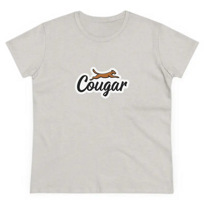Gray Youre A Cougar Women’s Midweight Cotton Tee Shirt featuring a cougar design
